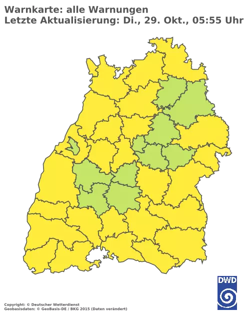 Aktuelle Wetterwarnungen für  Ostalbkreis