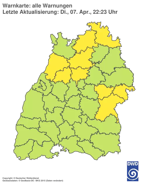 Aktuelle Wetterwarnungen für %region%
