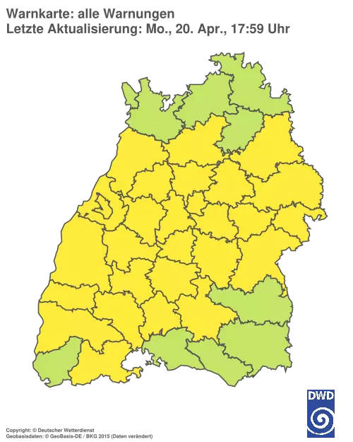 Aktuelle Wetterwarnungen für %region%